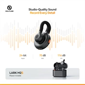 HOLLYLAND LARK M2S DUO USB-C Vezeték Nélküli Mikrofon Szürke