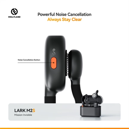 HOLLYLAND LARK M2S DUO USB-C Vezeték Nélküli Mikrofon Szürke