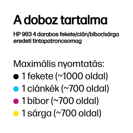 HP 963 Cyan/Magenta/Yellow/Black