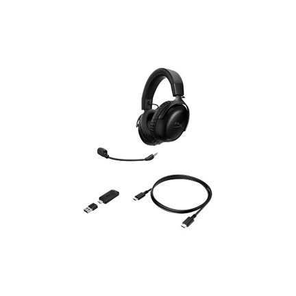 HP HyperX Cloud III S vezeték nélküli gamer headset, fekete