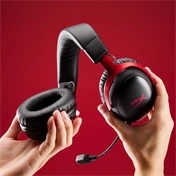 HP HyperX Cloud III S vezeték nélküli gamer headset, fekete-piros
