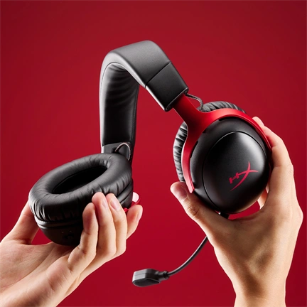 HP HyperX Cloud III S vezeték nélküli gamer headset, fekete-piros