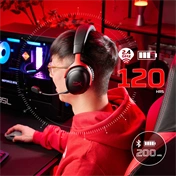 HP HyperX Cloud III S vezeték nélküli gamer headset, fekete-piros