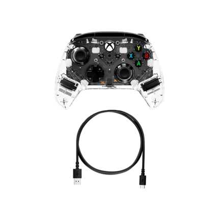 HP HyperX Clutch Gladiate USB-C gamepad játékvezérlő átlátszó-fekete