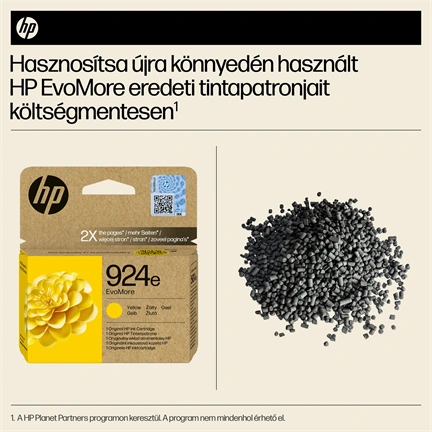 HP Patron 4K0U9NE (HP No924e) Officejet, sárga, 800/oldal Evomore