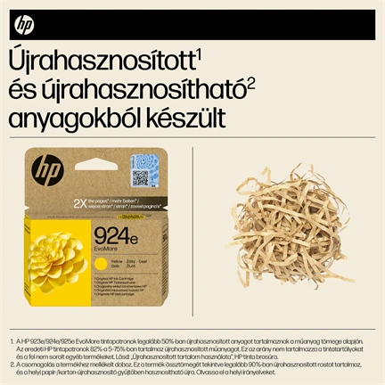 HP Patron 4K0U9NE (HP No924e) Officejet, sárga, 800/oldal Evomore
