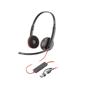 HP Poly Blackwire 3220 sztereó USB-C headset + USB-C–USB-A-adapter