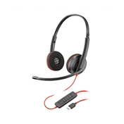 HP Poly Blackwire 3220 sztereó USB-C headset + USB-C–USB-A-adapter
