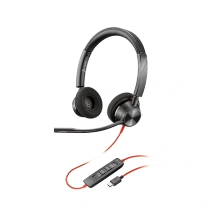 HP Poly Blackwire 3320 Stereo USB-C Headset +USB-C/A Adapter