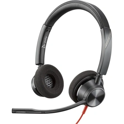 HP Poly Blackwire 3320 Stereo USB-C Headset +USB-C/A Adapter