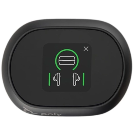 HP Poly Voyager Free 60+ UC M Carbon Black Earbuds +BT700 USB-C Adapter +Touchscreen Charge Case