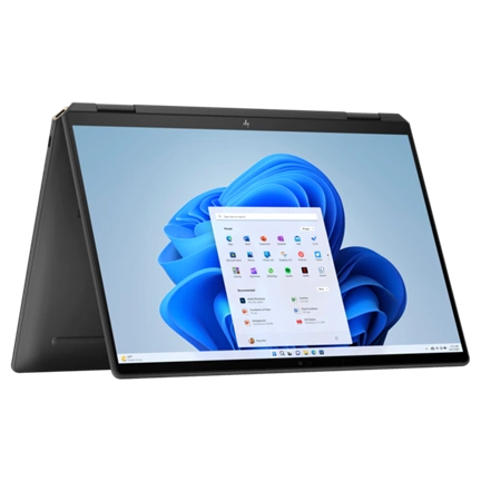 HP Spectre x360 14-eu0003nh 14" 3K 2880x1800 OLED 120Hz 400cd Touch, Ultra7-155H 1.4GHz, 32GB, 1TB SSD, Win 11, fekete