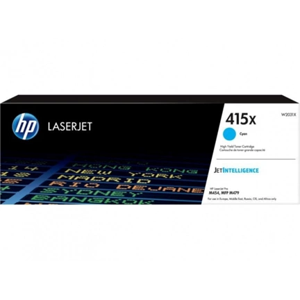 HP Toner 415X W2031X 6000 oldal cián