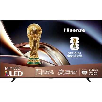 Hisense 100" U8Q televízió 4K 165Hz ULED MiniLED Smart TV, Vidaa OS