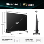 Hisense 32" A5Q televízió FHD HD Smart TV, Vidaa OS