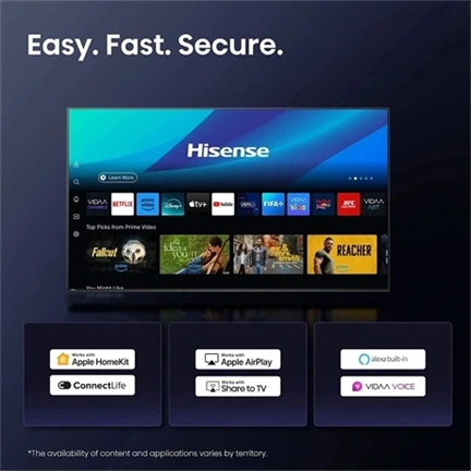 Hisense 50" E7Q Pro televízió 4K 144Hz QLED Smart TV, Vidaa OS