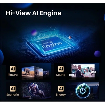 Hisense 50" U7Q televízió 4K 144Hz ULED MiniLED Smart TV, Vidaa OS