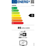 Hisense 75" U8Q televízió 4K 165Hz ULED MiniLED Smart TV, Vidaa OS