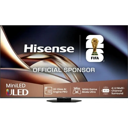 Hisense 75" U8Q televízió 4K 165Hz ULED MiniLED Smart TV, Vidaa OS