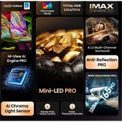 Hisense 85" U8Q televízió 4K 165Hz ULED MiniLED Smart TV, Vidaa OS