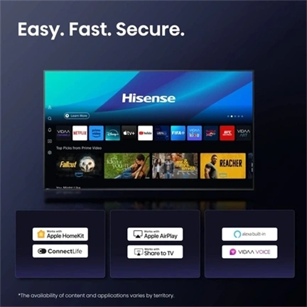 Hisense 85" U8Q televízió 4K 165Hz ULED MiniLED Smart TV, Vidaa OS