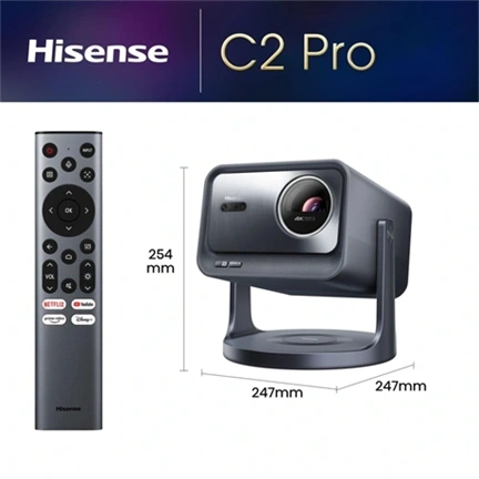 Hisense C2 Pro okos mini 4K lézerprojektor, Vidaa U7