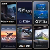 Hisense C2 Pro okos mini 4K lézerprojektor, Vidaa U7