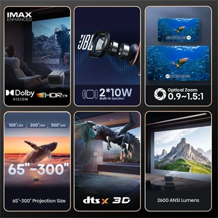 Hisense C2 Pro okos mini 4K lézerprojektor, Vidaa U7