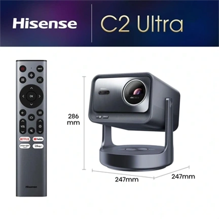 Hisense C2 Ultra okos mini 4K lézerprojektor, Vidaa U7