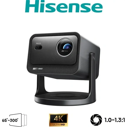 Hisense C3 mini lézerprojektor - 4K Ultra HD 3840x2160, 16:9, 65"-300", 2000lm, fekete