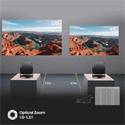 Hisense C3 mini lézerprojektor - 4K Ultra HD 3840x2160, 16:9, 65"-300", 2000lm, fekete