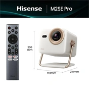 Hisense M2SE Pro mini lézerprojektor - 4K Ultra HD 3840x2160, 16:9, 65"-150", 1200lm, fehér