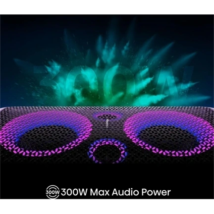 Hisense Party Storm bulihangszóró, 300 W, Bluetooth 5.0, 2 db vezeték nélküli mikrofonnal