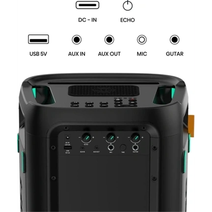 Hisense Party Storm bulihangszóró, 300 W, Bluetooth 5.0, 2 db vezeték nélküli mikrofonnal