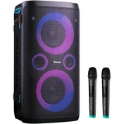 Hisense Party Storm bulihangszóró, 300 W, Bluetooth 5.0, 2 db vezeték nélküli mikrofonnal