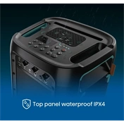 Hisense Party Storm bulihangszóró, 300 W, Bluetooth 5.0, 2 db vezeték nélküli mikrofonnal