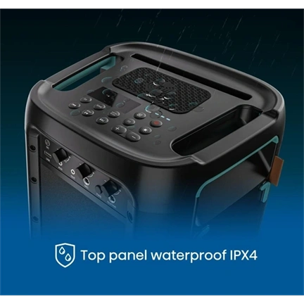 Hisense Party Storm bulihangszóró, 300 W, Bluetooth 5.0, 2 db vezeték nélküli mikrofonnal