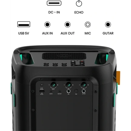 Hisense Party Storm bulihangszóró, 300 W, Bluetooth 5.0, 2 db vezeték nélküli mikrofonnal