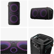 Hisense Party Storm bulihangszóró, 300 W, Bluetooth 5.0, 2 db vezeték nélküli mikrofonnal
