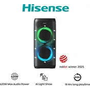 Hisense Party Thunder bulihangszóró, 620 W, Bluetooth 5.4