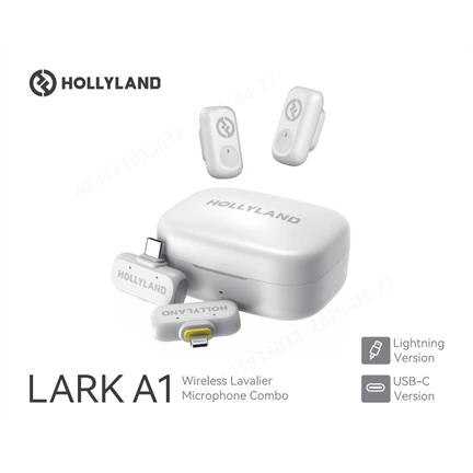 Hollyland LARK A1 Combo Ivory White, with USB-C RX + Lightning RX + Charging Case