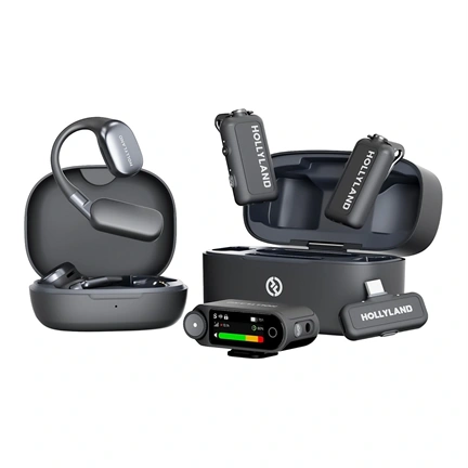 Hollyland LARK MAX 2 Ultimate Combo with OWS Monitor Earphone + Camera RX + USB-C RX