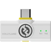 Hollyland Lark M2 USB-C vezeték nélküli csiptetős mikrofon (Duo - Elefántcsont fehér)