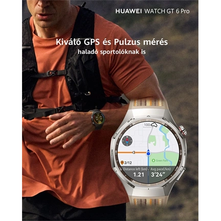 Huawei Watch GT 6 Pro okosóra, 46mm, fekete