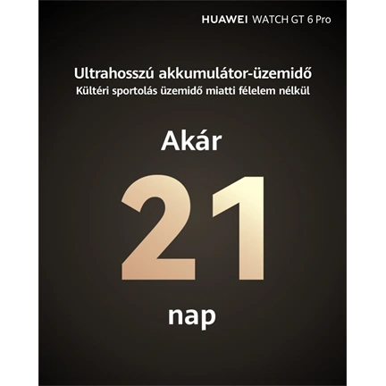 Huawei Watch GT 6 Pro okosóra, 46mm, fekete