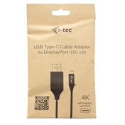 I-TEC USB-C TO DP CABLE 150CM I-TEC USB-C TO DP 4K CABLE 150CM