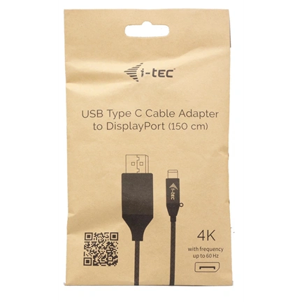 I-TEC USB-C TO DP CABLE 150CM I-TEC USB-C TO DP 4K CABLE 150CM
