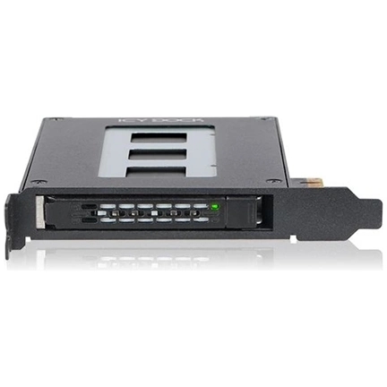 ICY DOCK 2.5” SATA SSD/HDD to PCIe 2.0 x1 Hot-Swap Mobile Rack for PCIe Expansion Slots