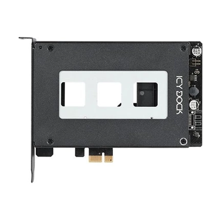 ICY DOCK 2.5” SATA SSD/HDD to PCIe 2.0 x1 Hot-Swap Mobile Rack for PCIe Expansion Slots