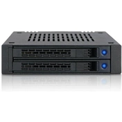 ICY DOCK 2 x 2.5" SAS/SATA HDD/SSD Mobile Rack for External 3.5” Bay - Comparable to Tray-less Design